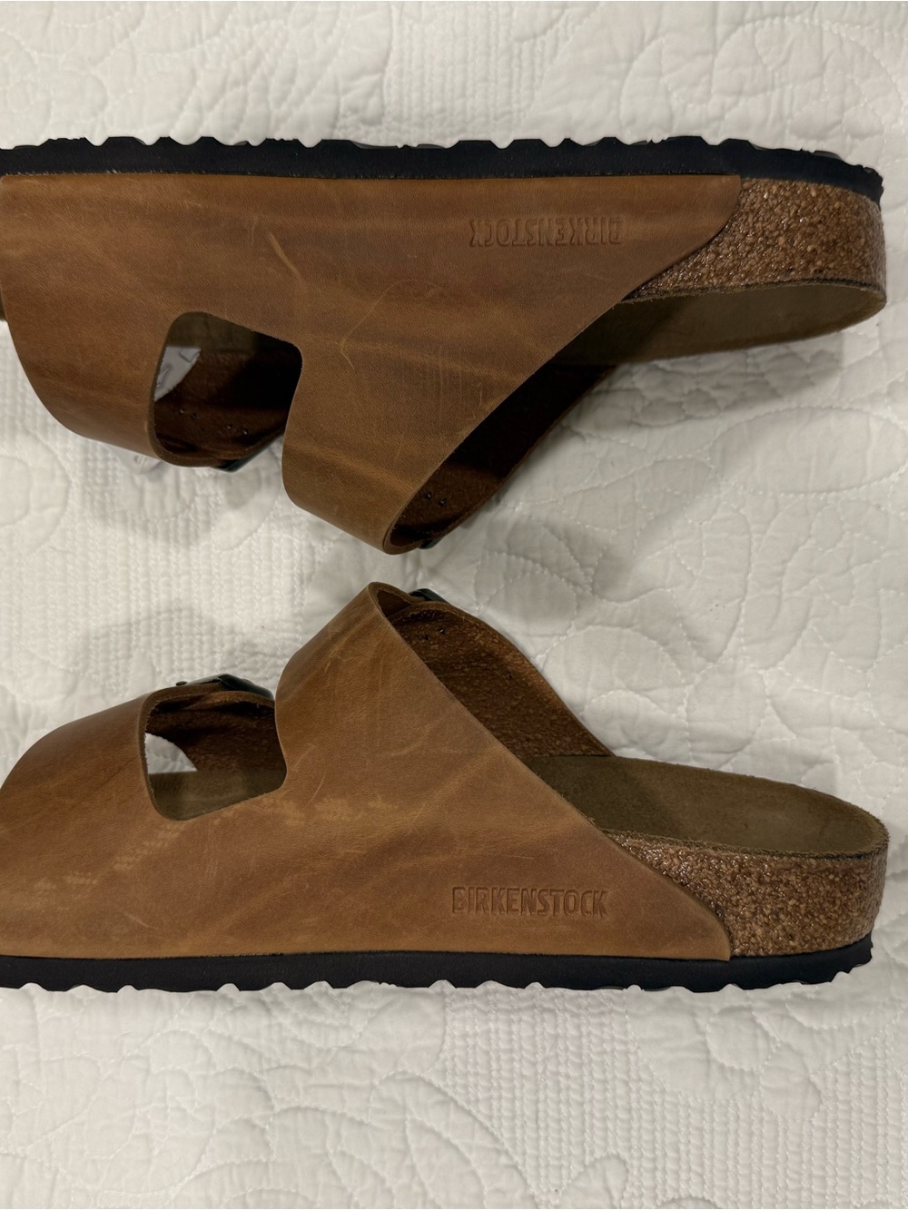 Birkenstock Men's Brown Leather Two-Strap Sandals - Picture 8 of 15